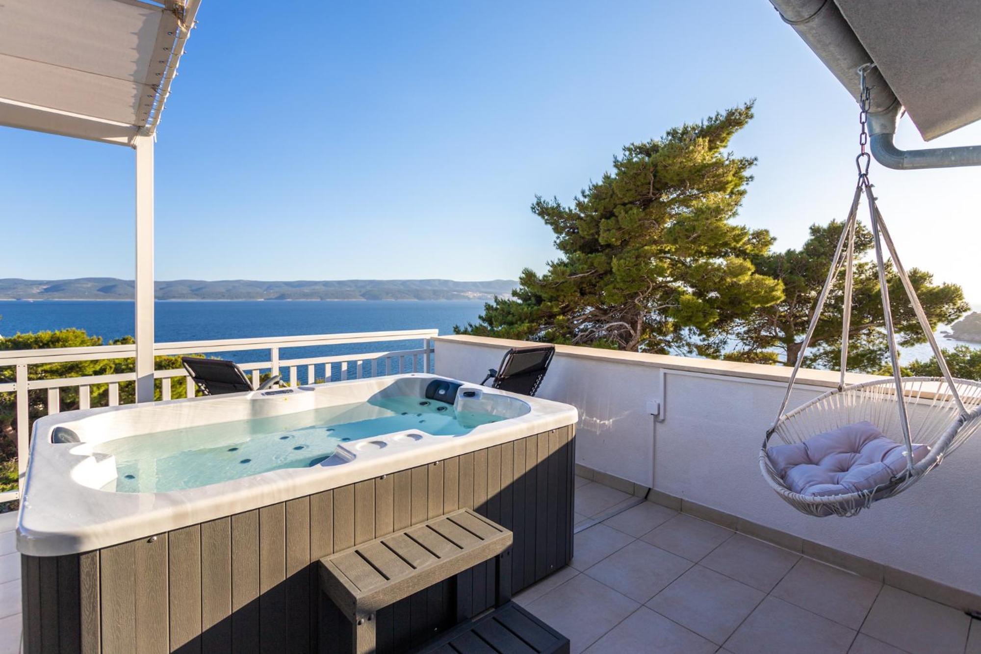 Magnificent Villa With Pool, Hot Tub, Sea View, Sauna 미미체 외부 사진